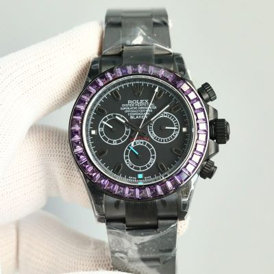 ROLEX Daytona Blaken 904L Steel 4130 Movement Black Watch